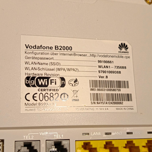 Vodafone b2000 wlan - b2000, router